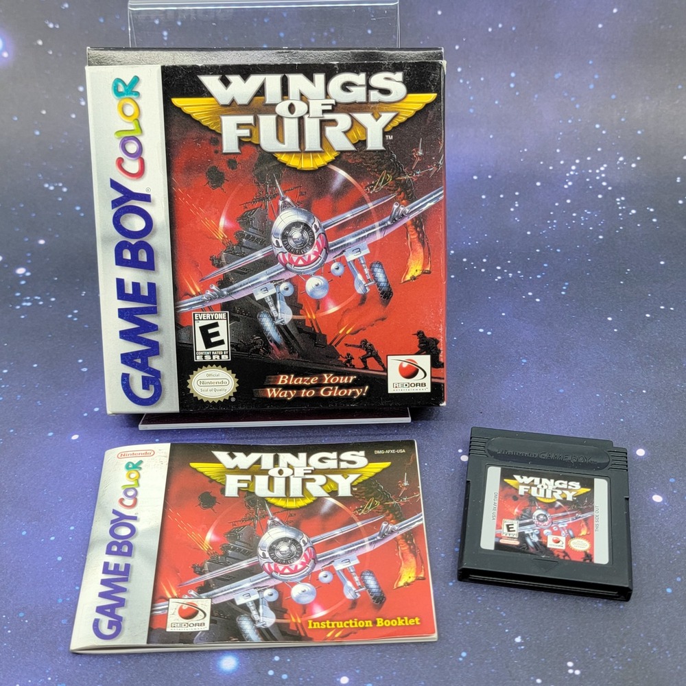 Wings of Fury Nintendo Game Boy Color GBC CIB Complete Box Manual DMG-AFXE-USA